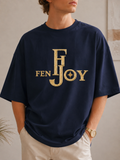 T-shirt Oversized Premium FENJOY Bleu Marine